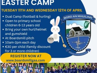 Boardsmill GAA Easter Camp&nbsp;2023